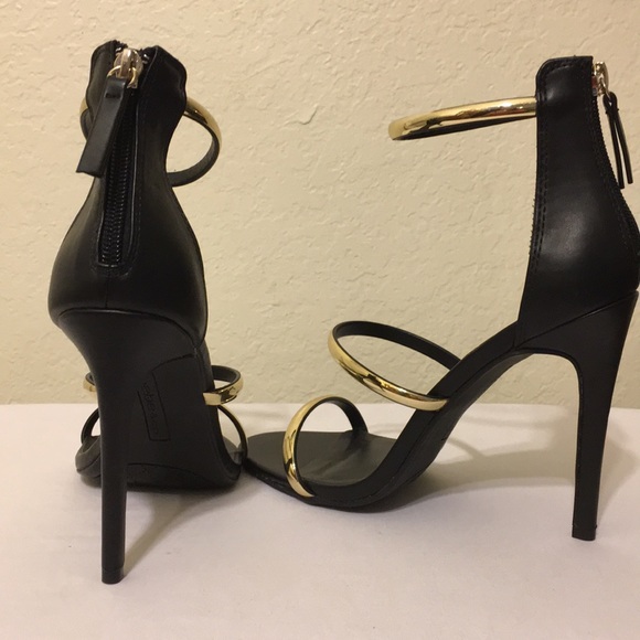 bebe Shoes Classy Blackgold Bebe High Heels Poshmark